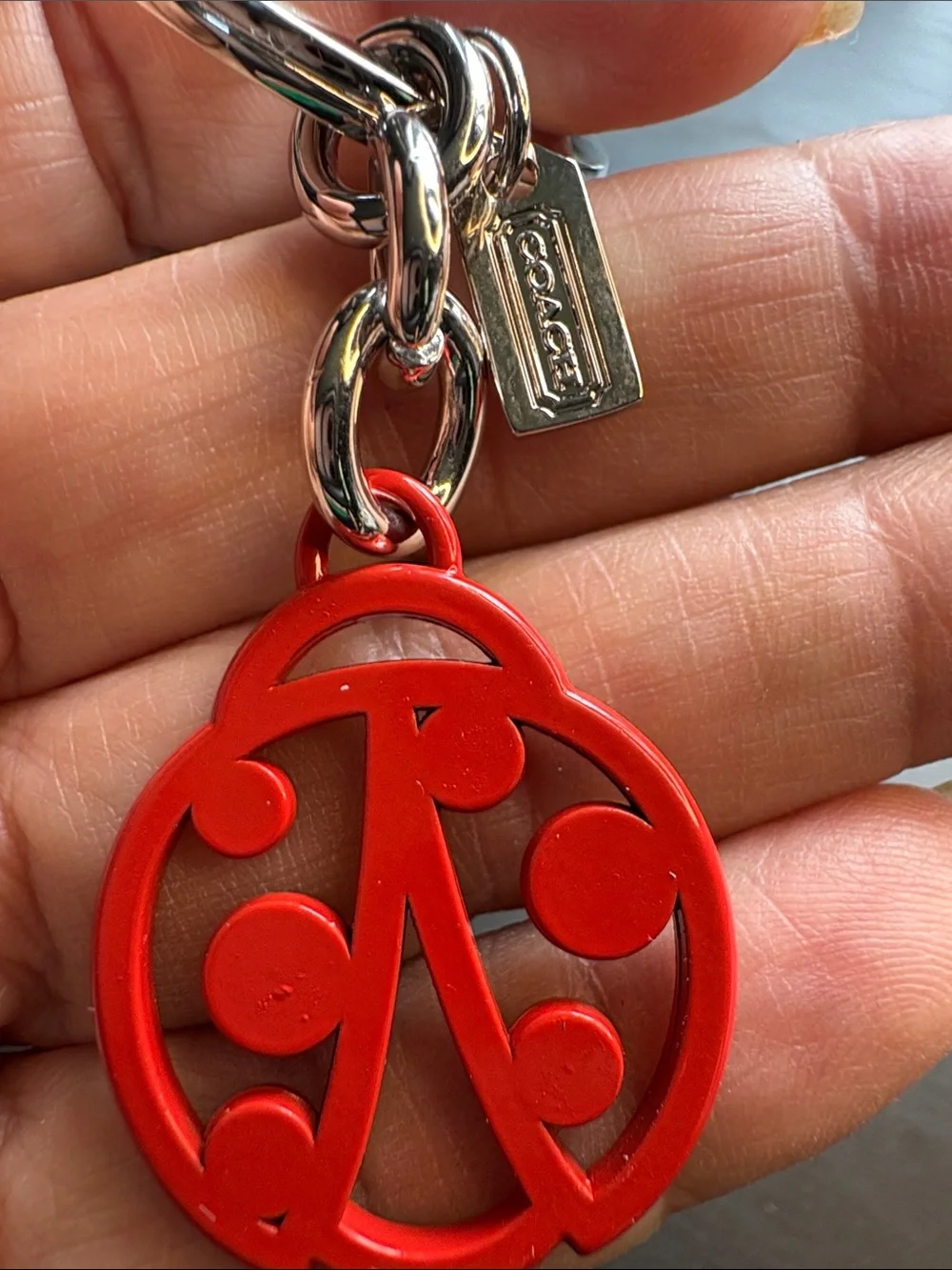 Coach Red Ladybug Bag Charm